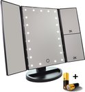 Spiegel met LED verlichting - Make-upspiegel - Zwart