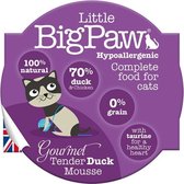 Little big paw gourmet malse eend mousse - Kattenvoer - 8 x 85 gr