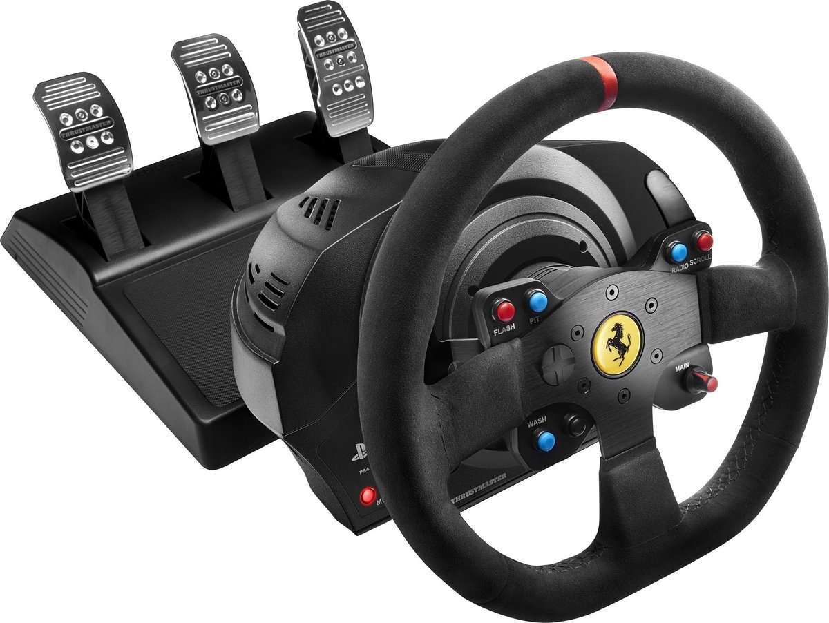 belediging Vierde stof in de ogen gooien Thrustmaster T300 Ferrari Integral Racestuur Alcantara Edition - voor PS5 /  PS4 / PC -... | bol
