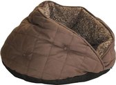 Happy pet tabby chic kattenmand snuggle mokka 45x45x20 cm
