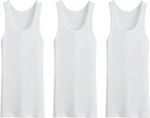 3 stuks onderhemd - King size - 100% Katoen - Wit - Maat 4XL/5XL