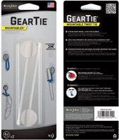 NITE IZE Gear Tie Mountable 4" White - 2 pcs