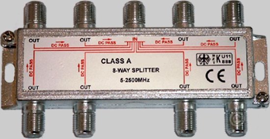 TV splitter & Coax 8-voudig verdeler voor F-connectoren | bol.com