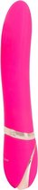Vibe Couture – Glam Up Dubbellaags Siliconen Vibrator met Hoogwaardige Afwerking en Licht Gebogen Kop – 22 cm – Roze