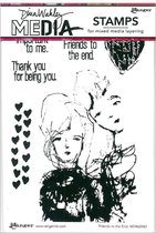Dina Wakley - Cling Stamps - Friends to the End - 1 stuks