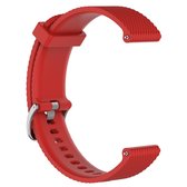 Siliconen Armband voor Garmin Vivoactive 3 (music), Vivomove (HR), Foreruner 645 en 245 & Samsung galaxy watch 42mm (3, 41mm), Gear Sport, Active (2) - Horloge Band - Rood - Large Bandje