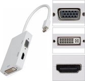 Displayport Naar VGA/HDMI/DVI Kabel - Wit