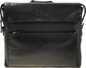 Lederen Business tas van LD-aktetas-15 inch- werktas-zwart leder-laptoptas