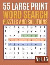 55 Large Print Word Search Puzzles And Solutions: Activity Book for Adults and kids - Word Search Puzzle