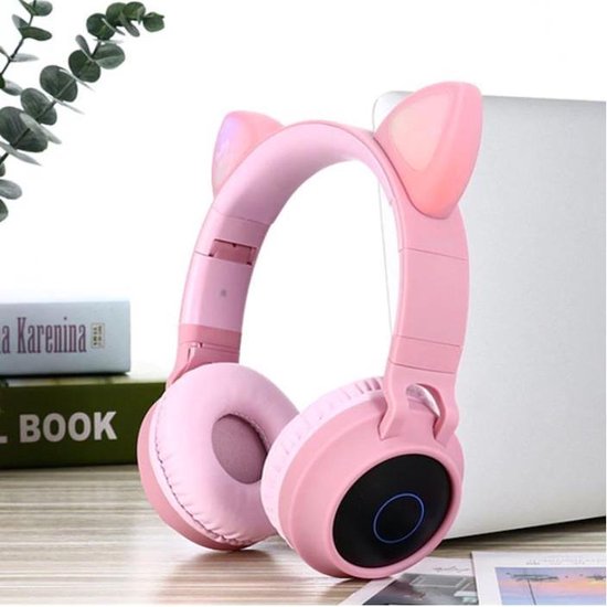Bluetooth Koptelefoon Kinderen- On-Ear Kids Koptelefoon- Roze |