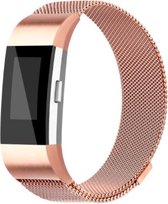 YONO Milanees bandje - Fitbit Charge 2 - Rose Gold - Small