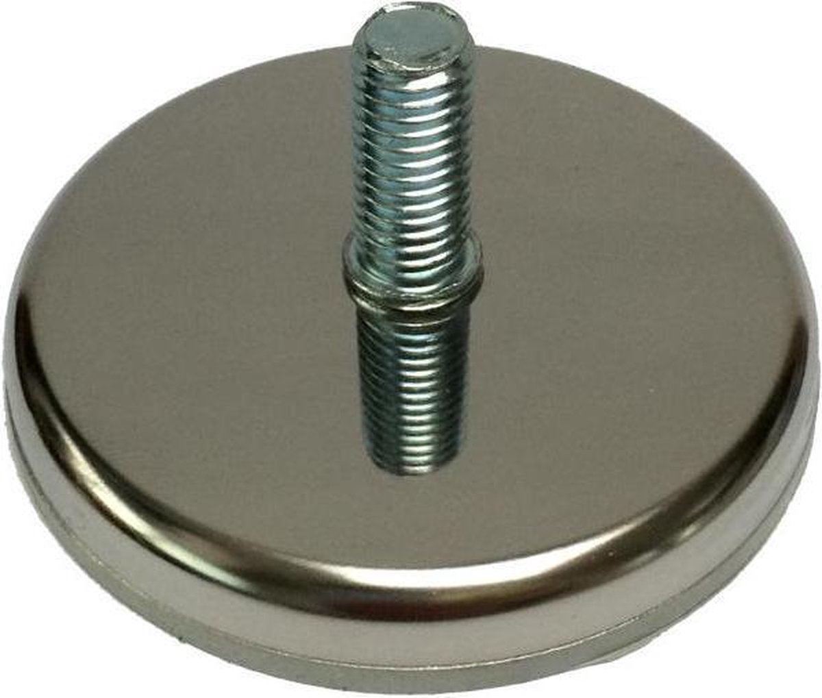 FLE - Stalen stelvoet chroom rond ø 7 cm en hoogte 1 cm (M10)