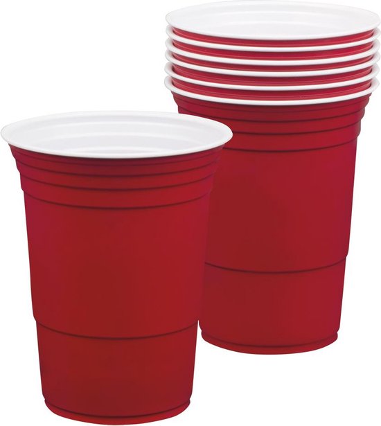 Boland - Tableware - Red Cups Plastic 400ml 6 stuks | bol.com