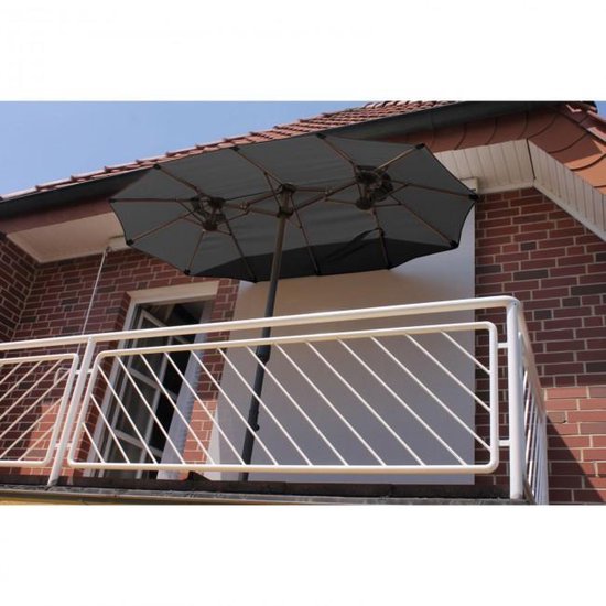 Eik klep Verfrissend LECO - Parasol - Voor balkon - Antraciet - 270x150 cm | bol.com