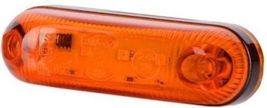 Ovaal oranje LED markeringslicht voor aanhangwagens.