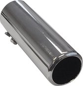 AutoStyle Uitlaatsierstuk Staal/Chroom - rond 50mm - lengte 150mm - 44-47mm aanlsuiting