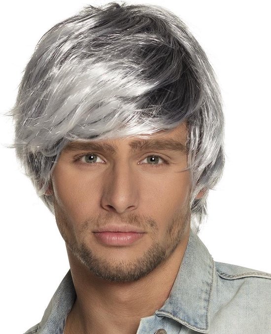 Wit grijze pruik Clearance