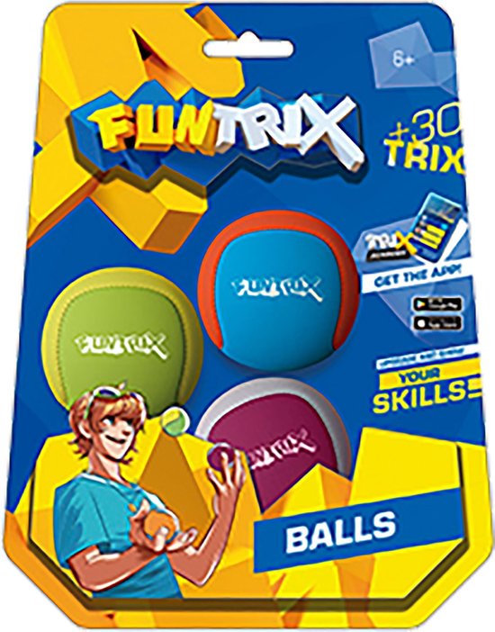 Thumbnail van een extra afbeelding van het spel Funtrix Jongleerballen Juggling 3 Stuks 5 Cm