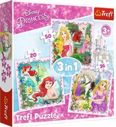Trefl Princess 3-in-1 puzzel - 20/36/50 puzzel