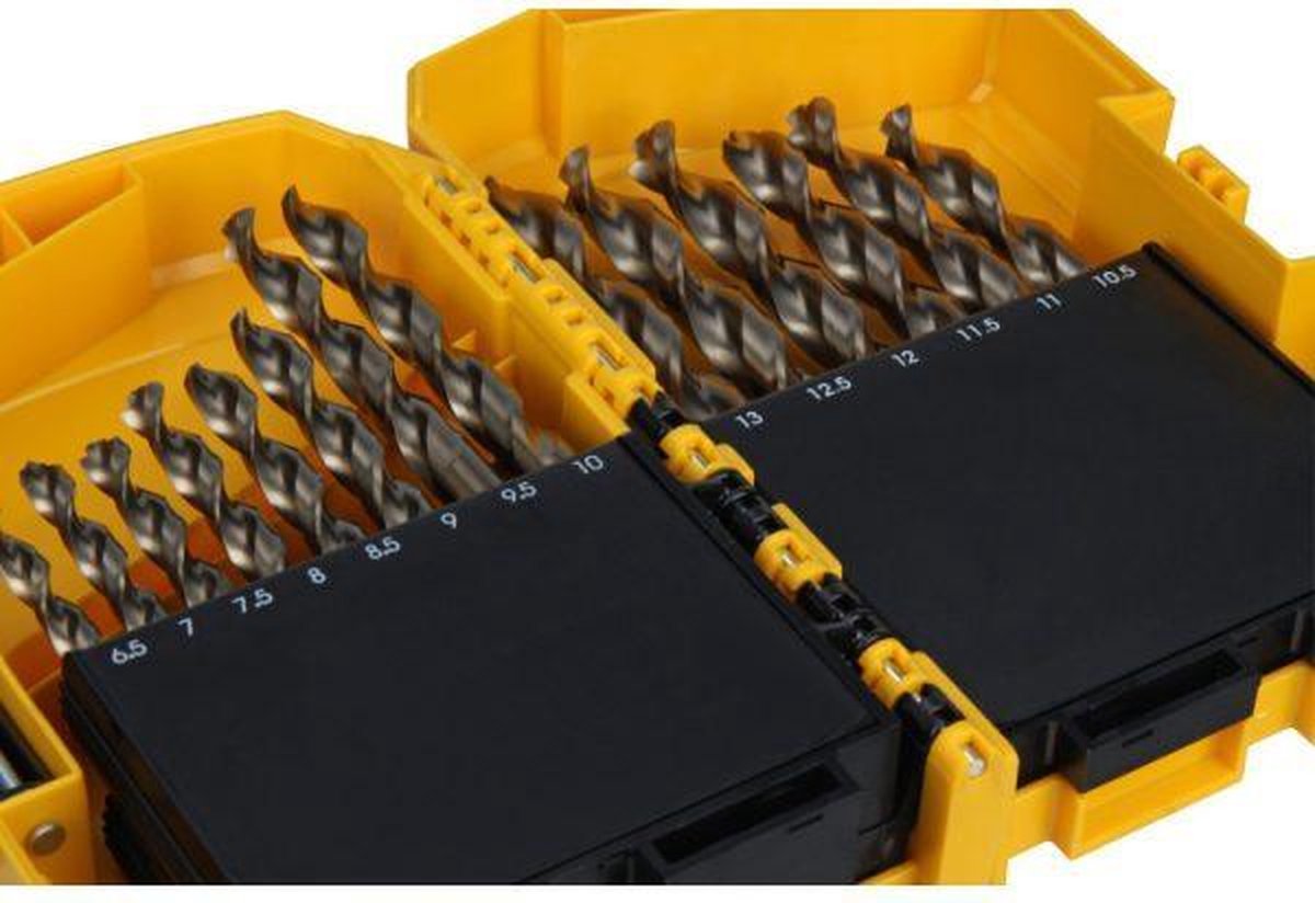 DeWalt Metallbohrer-Set EXTREME HSS Co 29-tlg. 1–13 Mm + Schrauberbit-Set 32-tlg. | In Kunststoff-Case | Für Bohrarbeiten & Schrauben
