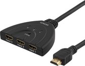 DELTACO HDMI-7001, HDMI switch/splitter voor 3 apparaten - 0.5 m