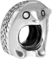 Quiges - 925 - Zilveren - Bedels -Sterling zilver - Beads - Egel Kraal Charm - Geschikt – voor - alle bekende merken - Armband Z147