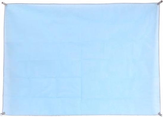 Zandvrij Strandlaken - Inclusief Handige Opbergtas en 4 Haringen - 200x150 cm - Blauw