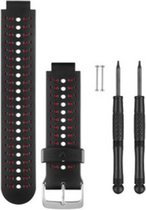 Garmin Forerunner 235 Siliconen Vervanging Horlogebandje - Polsbandje - Wearablebandje - Zwart/Rood