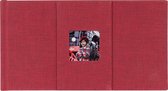 FotoHolland -Mini Fotoalbum 10x20 cm - 16 pagina's zwart Dubletta rood, met venster - MBD102016RO