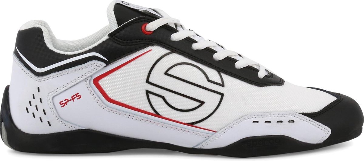 SPARCO Fashion SP-F5 Heren Motorsport Sneakers Sport Schoenen Trainers WHITE-BLACK