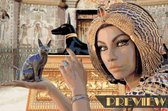 DP® Diamond Painting pakket volwassenen - Afbeelding: Egypt Woman - 60 x 90 cm volledige bedekking, vierkante steentjes - 100% Nederlandse productie! - Cat.: Stad & Land