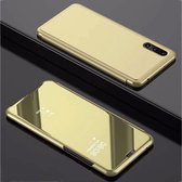 Clear View Mirror Stand Cover Set voor Galaxy A7 (2018) _ Goud