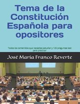 Tema de la Constitución Española para opositores