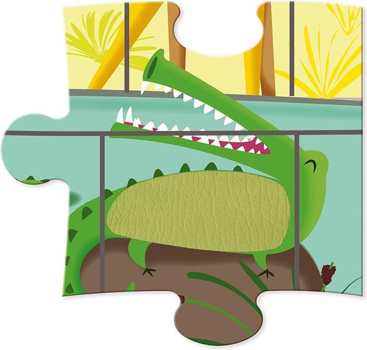 Janod - Voelpuzzel - Een dag in de dierentuin - 20 Grote stuks — afbeelding 7