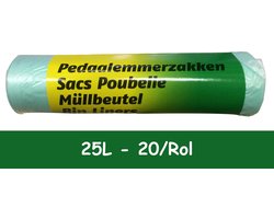Cleany Pedaalemmerzakken - Set 20 Stuks - Groen - 50x55 cm - 25 liter