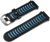 Garmin Forerunner 920XT Siliconen Vervanging Horlogebandje - Polsbandje - Wearablebandje - Zwart/Blauw