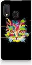 Geschikt voor Samsung Galaxy A20e Magnet Case Cat Color