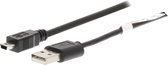 USB 2.0 Kabel USB A Male - Mini-B Male 1.00 m Zwart