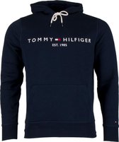 Tommy Hilfiger Tommy Logo Hoody  Sporttrui - Maat XL  - Mannen - donker blauw