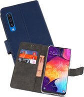 Booktype Telefoonhoesjes - Bookcase Hoesje - Wallet Case -  Geschikt voor Samsung Galaxy A50 - Navy