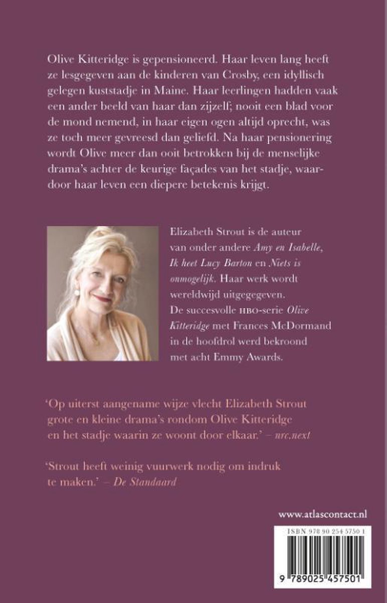 Olive Kitteridge - back cover