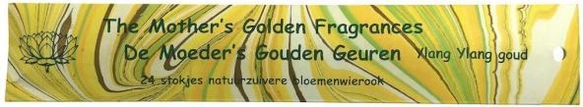 Wierook Ylang Ylang Goud - De Moeders Gouden Geuren - 24 lange stokjes Natuurzuivere Bloemenwierook