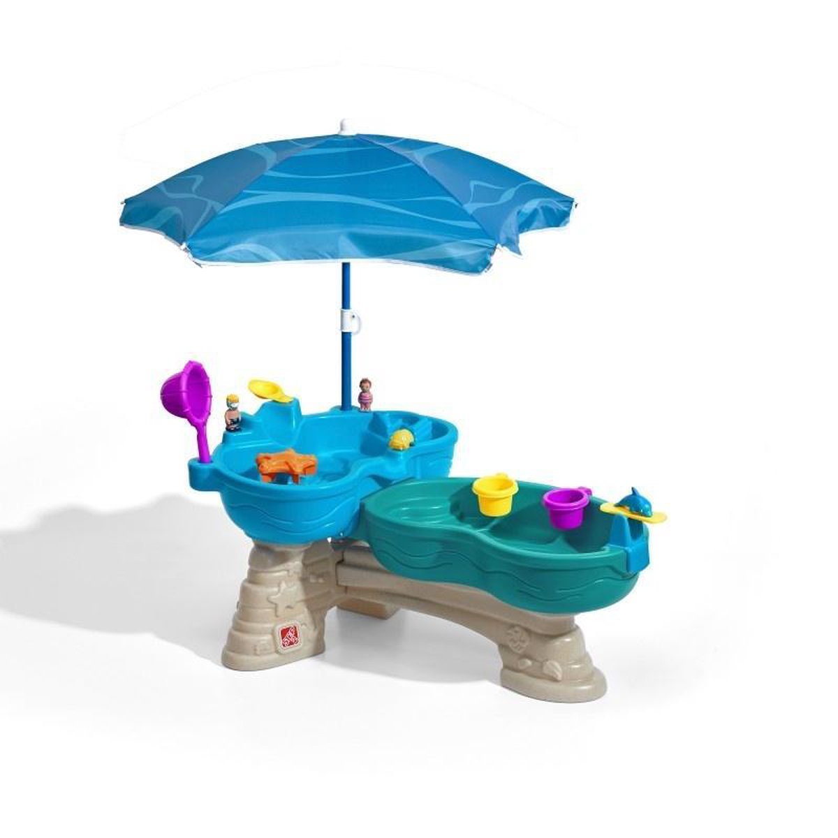 Step2 Spill and Splash Watertafel - Met 11 accessoires en parasol - Waterspeelgoed voor kind - Activiteitentafel met water voor de tuin / buiten — afbeelding 16