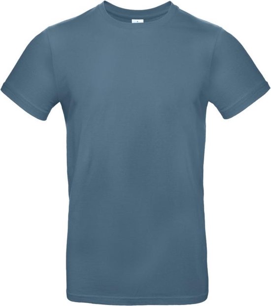 B&C Basic T-shirt E190 - Stone Blue - Maat XL