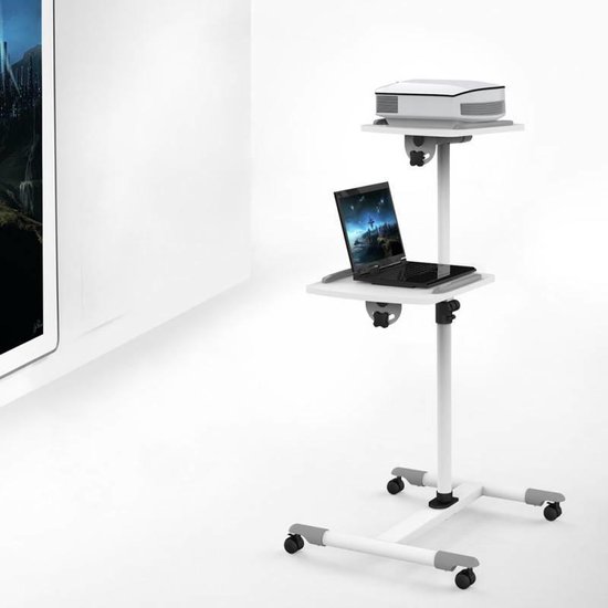 Universele Flexibele Houten Hoogte Verstelbare Laptop Stand Projector Trolley Al