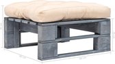 Tuinbank Pallet met Zandkleurige Kussen / Pallet Tuin bank / Pallet bank Tuin / Tuin Pallet zitbank / Tuin Pallet Tafel
