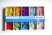 Mini wasknijpertjes - Houten wasknijpers - 200 stuks - 10 kleuren