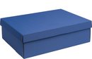 Luxe doos met deksel BLAUW 30,5x21,5x10cm (35 stuks)