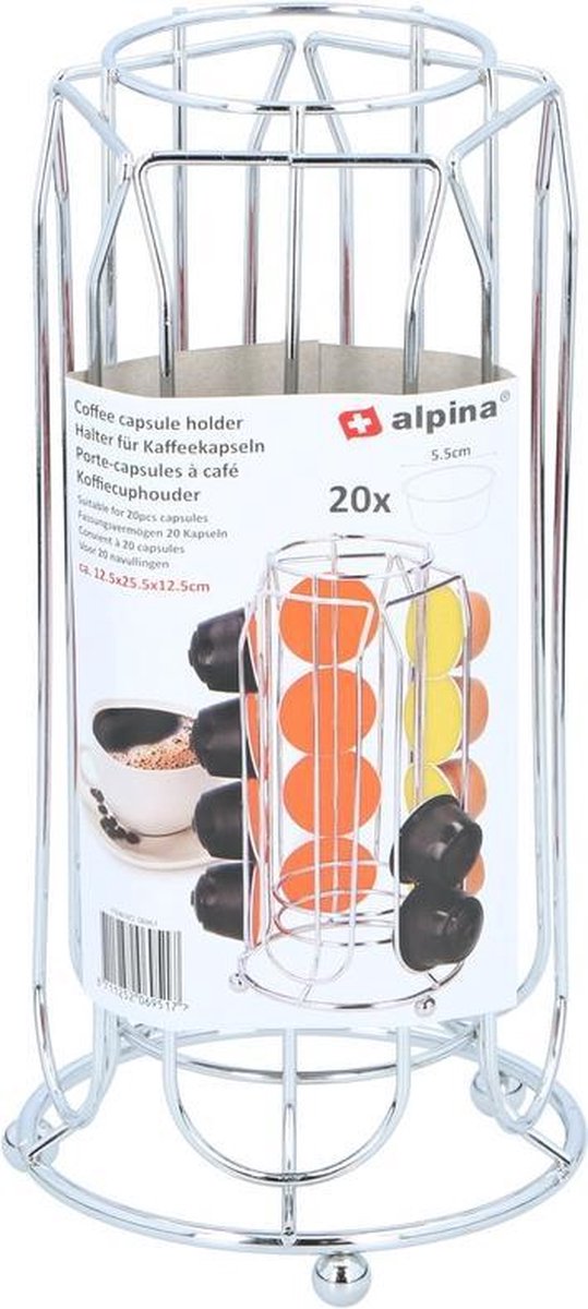 Koffie cupshouder/capsulehouder voor 20 grote capsules - Koffie/keuken accessoires