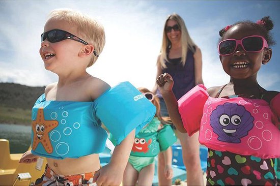 Zwemvest - Zeester Lichtblauw Design - One Size - Kind - 14-30 KG - 3-7 Jaar